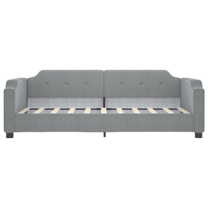 Divano Letto con Letto Estraibile Grigio Chiaro 100x190 Tessuto | homemem39