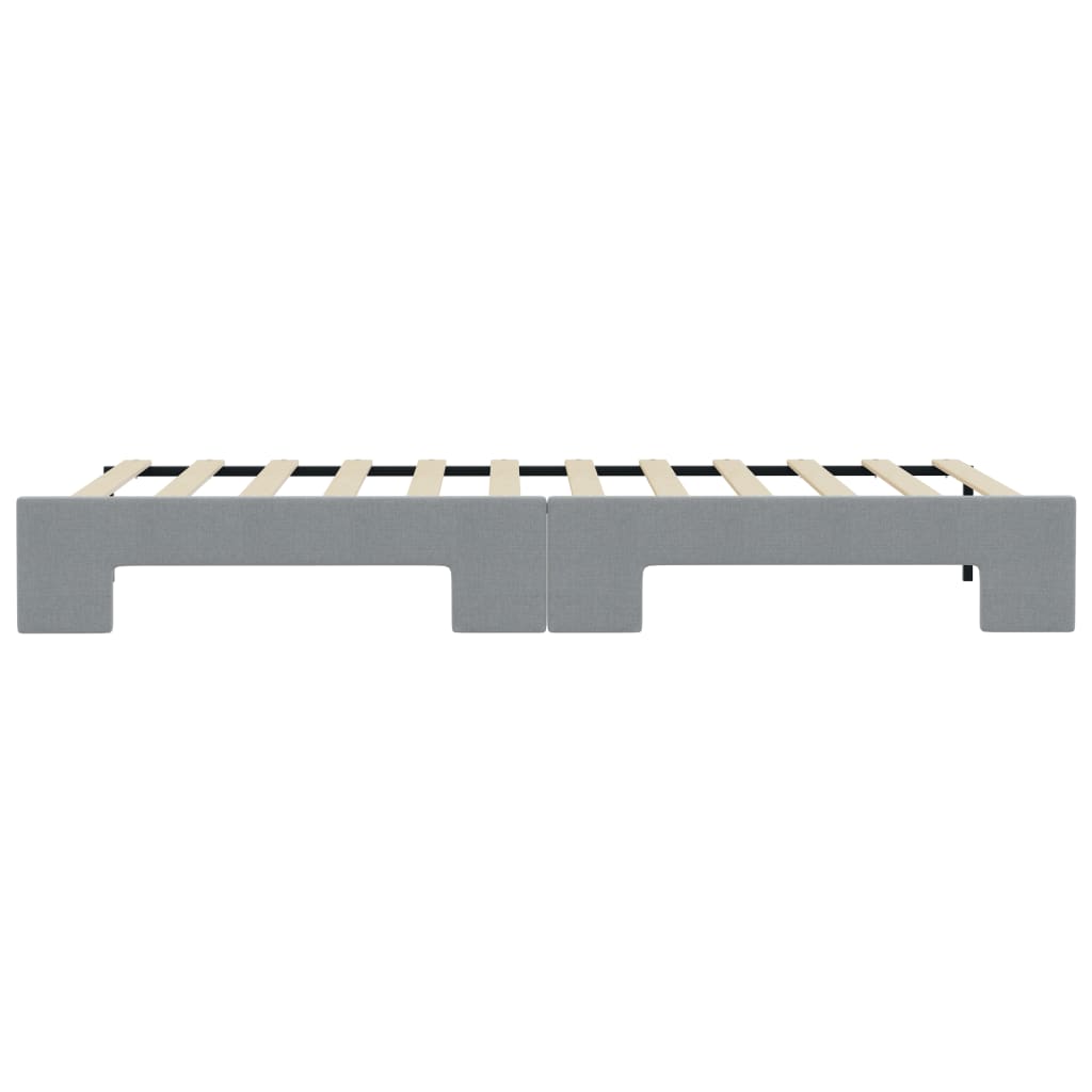 Divano Letto con Letto Estraibile Grigio Chiaro 100x190 Tessuto | homemem39