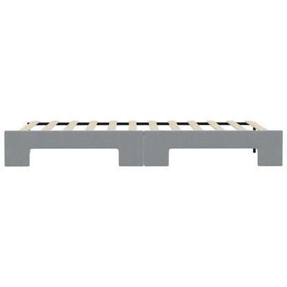 Divano Letto con Letto Estraibile Grigio Chiaro 100x190 Tessuto | homemem39