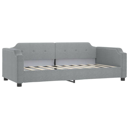 Divano Letto Estraibile Cassetti Grigio Chiaro 100x190 Tessuto | homemem39