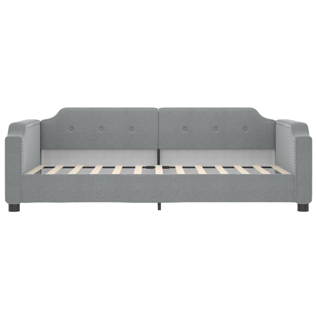 Divano Letto Estraibile Cassetti Grigio Chiaro 100x190 Tessuto | homemem39