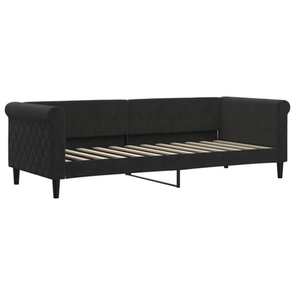 Divano Letto con Materasso Nero 80x200 cm in Velluto - homemem39
