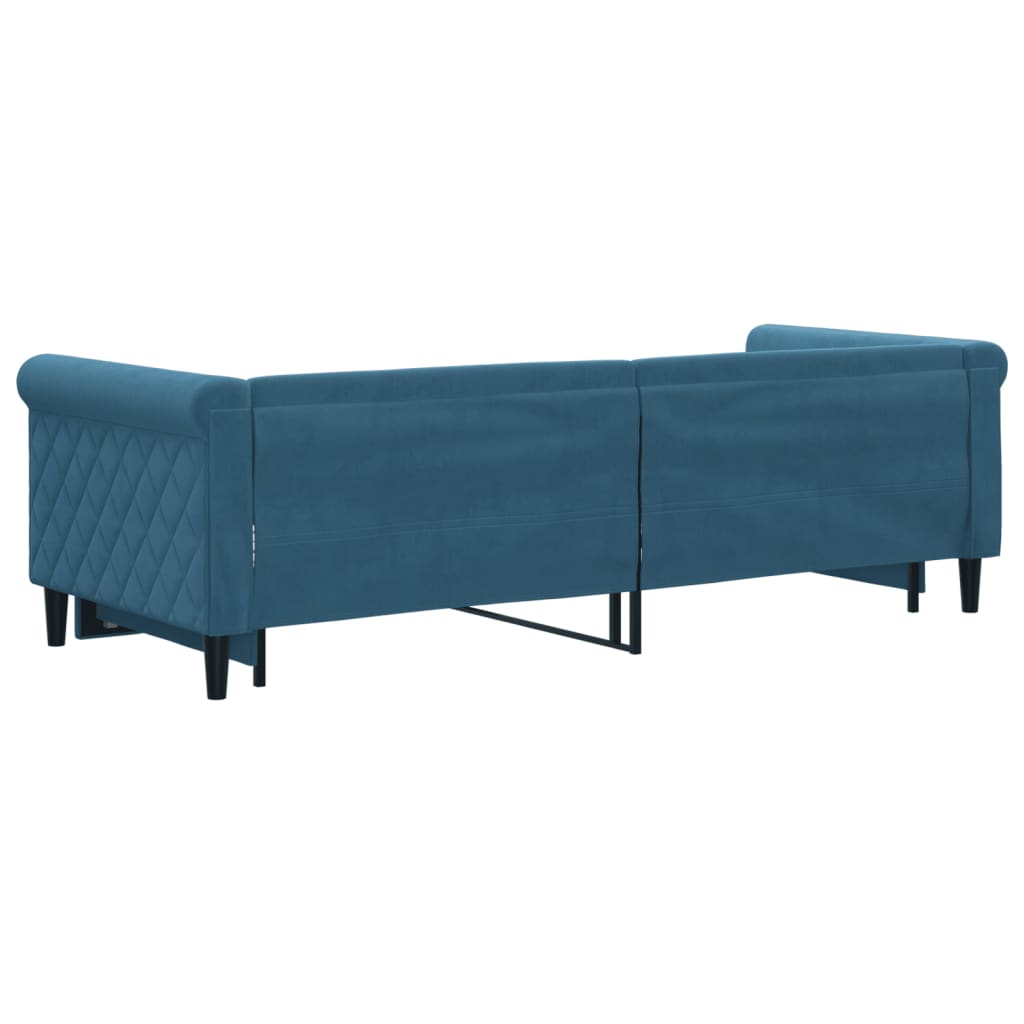 Divano Letto con Letto Estraibile Blu 80x200 cm in Velluto - homemem39