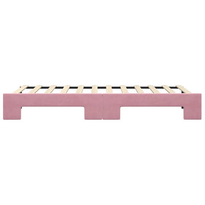 Divano Letto con Letto Estraibile Rosa 80x200 cm in Velluto - homemem39