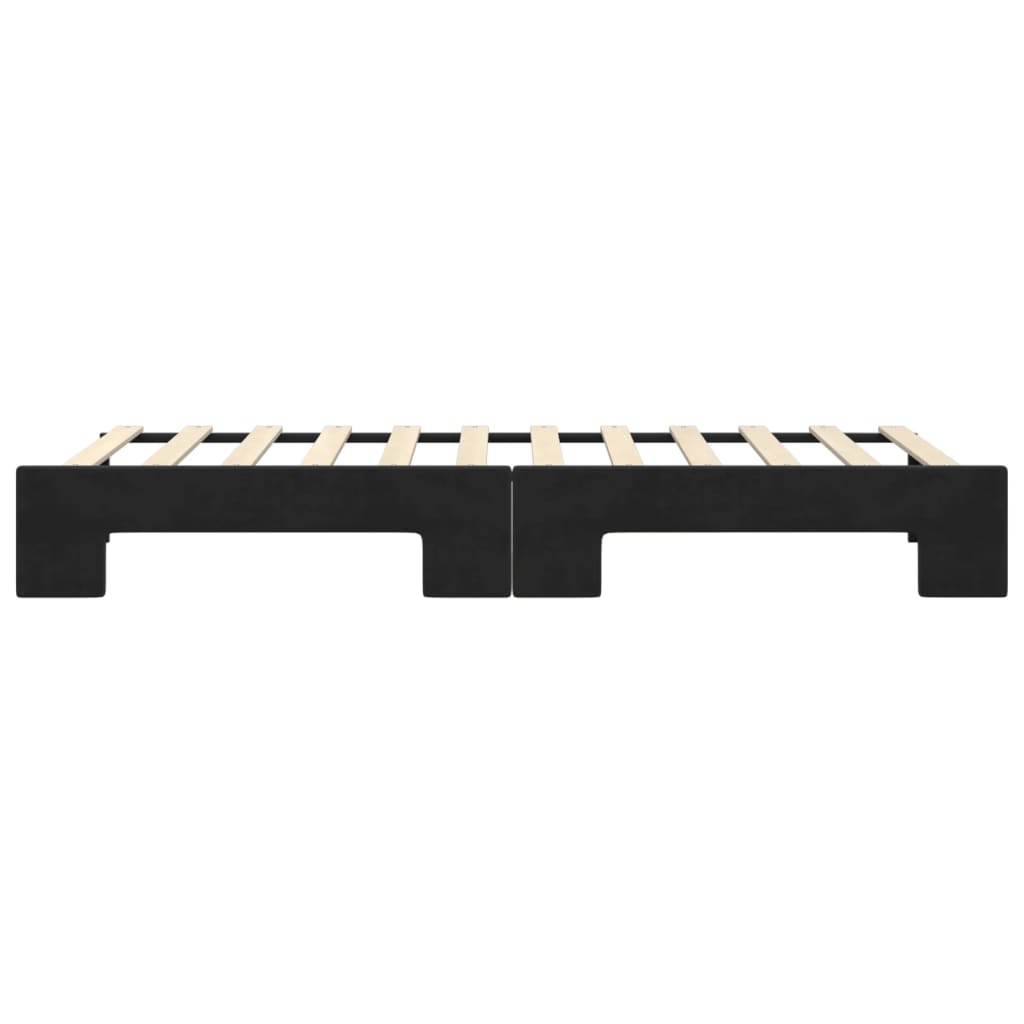 Divano Letto con Letto Estraibile Nero 80x200 cm in Velluto - homemem39