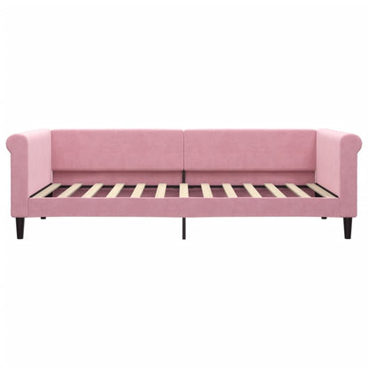 Divano Letto con Letto Estraibile Rosa 90x200 cm in Velluto | homemem39