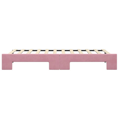 Divano Letto con Letto Estraibile Rosa 90x200 cm in Velluto | homemem39