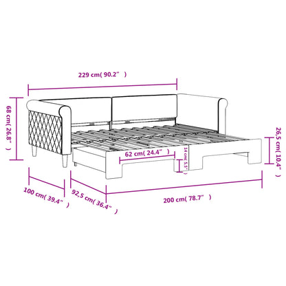 Divano Letto con Letto Estraibile Rosa 90x200 cm in Velluto | homemem39