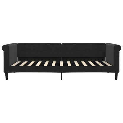 Divano Letto con Letto Estraibile Nero 90x200 cm in Velluto | homemem39