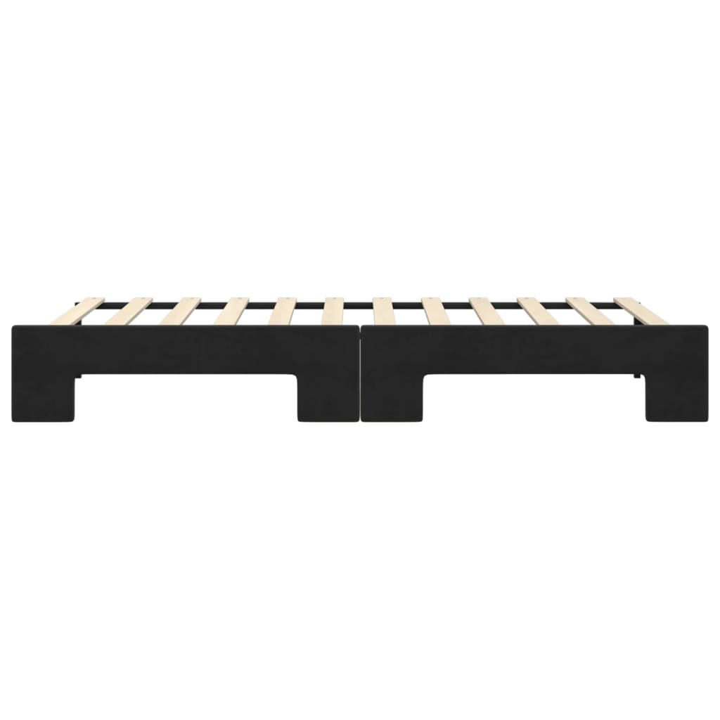 Divano Letto con Letto Estraibile Nero 90x200 cm in Velluto | homemem39