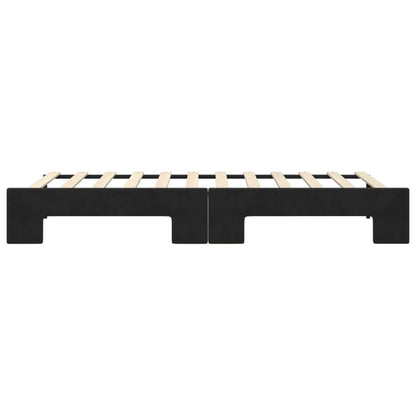 Divano Letto con Letto Estraibile Nero 90x200 cm in Velluto | homemem39