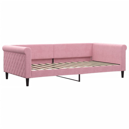 Divano Letto con Letto Estraibile Rosa 100x200 cm in Velluto - homemem39