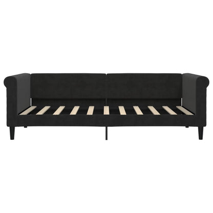 Divano Letto con Letto Estraibile Nero 90x190 cm in Velluto | homemem39