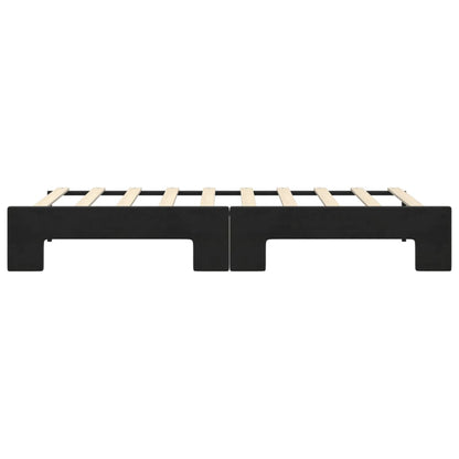 Divano Letto con Letto Estraibile Nero 90x190 cm in Velluto | homemem39