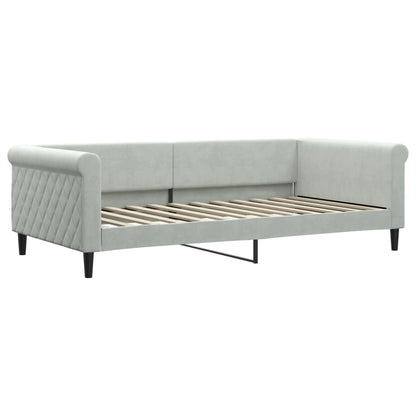 Divano Letto Estraibile Cassetti Grigio Chiaro 100x200 Velluto - homemem39