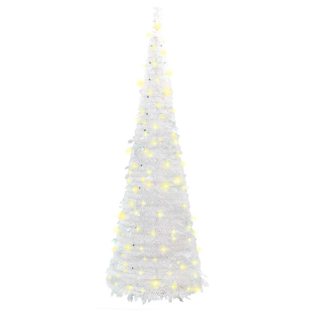 Albero di Natale Artificiale Pop-up con 150 LED Bianco 180 cm