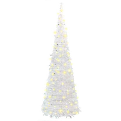 Albero di Natale Artificiale Pop-up con 200 LED Bianco 210 cm