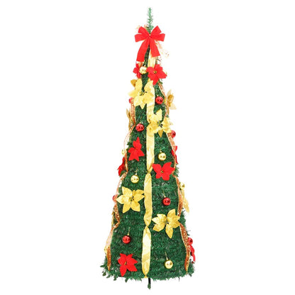 Albero di Natale Artificiale Pop-up con 100 LED Verde 150 cm