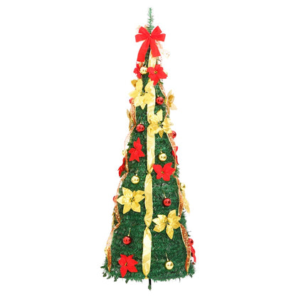 Albero di Natale Artificiale Pop-up con 200 LED Verde 210 cm