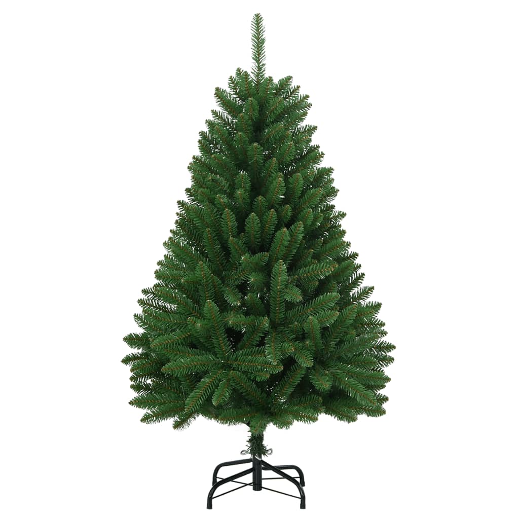 Albero di Natale Artificiale Incernierato con Base Verde 120 cm