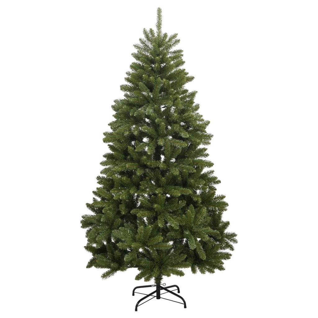 Albero di Natale Artificiale Incernierato con Base Verde 210 cm