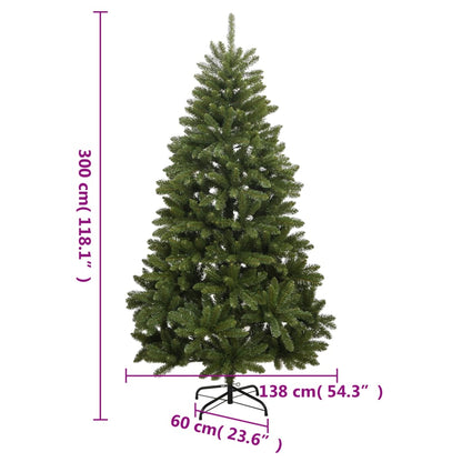 Albero di Natale Artificiale Incernierato con Base Verde 300 cm | homemem39