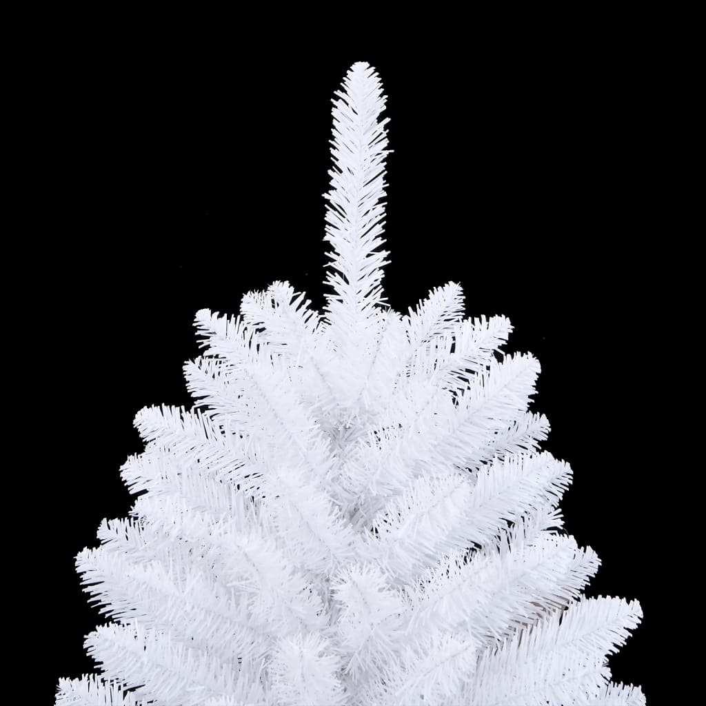 Albero di Natale Artificiale Incernierato con Base Bianco 120cm