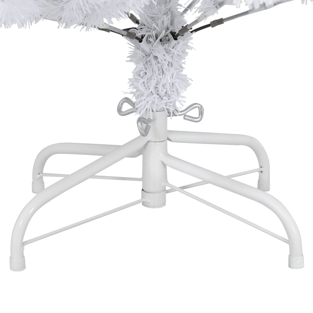 Albero di Natale Artificiale Incernierato con Base Bianco 150cm