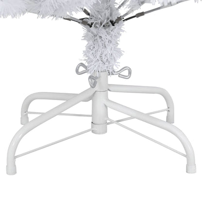 Albero di Natale Artificiale Incernierato con Base Bianco 150cm