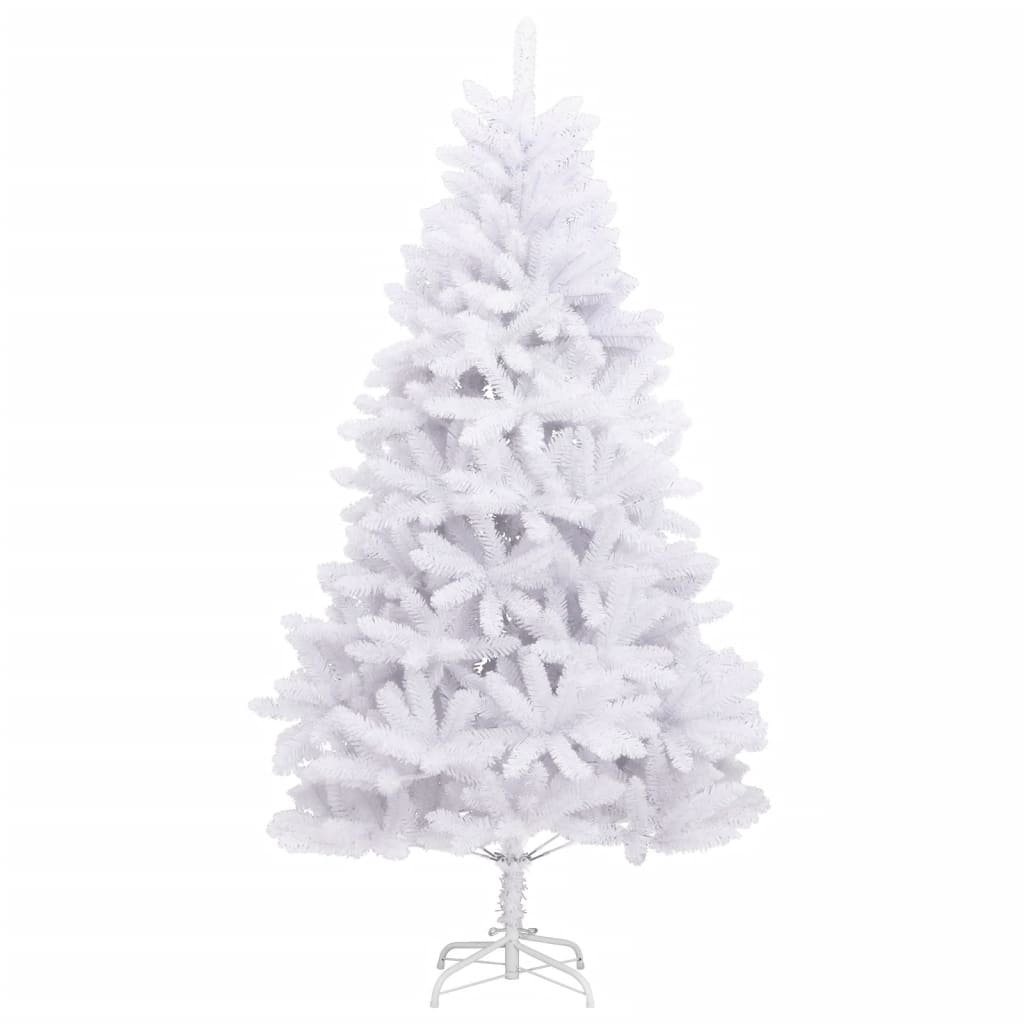 Albero di Natale Artificiale Incernierato con Base Bianco 180cm | homemem39