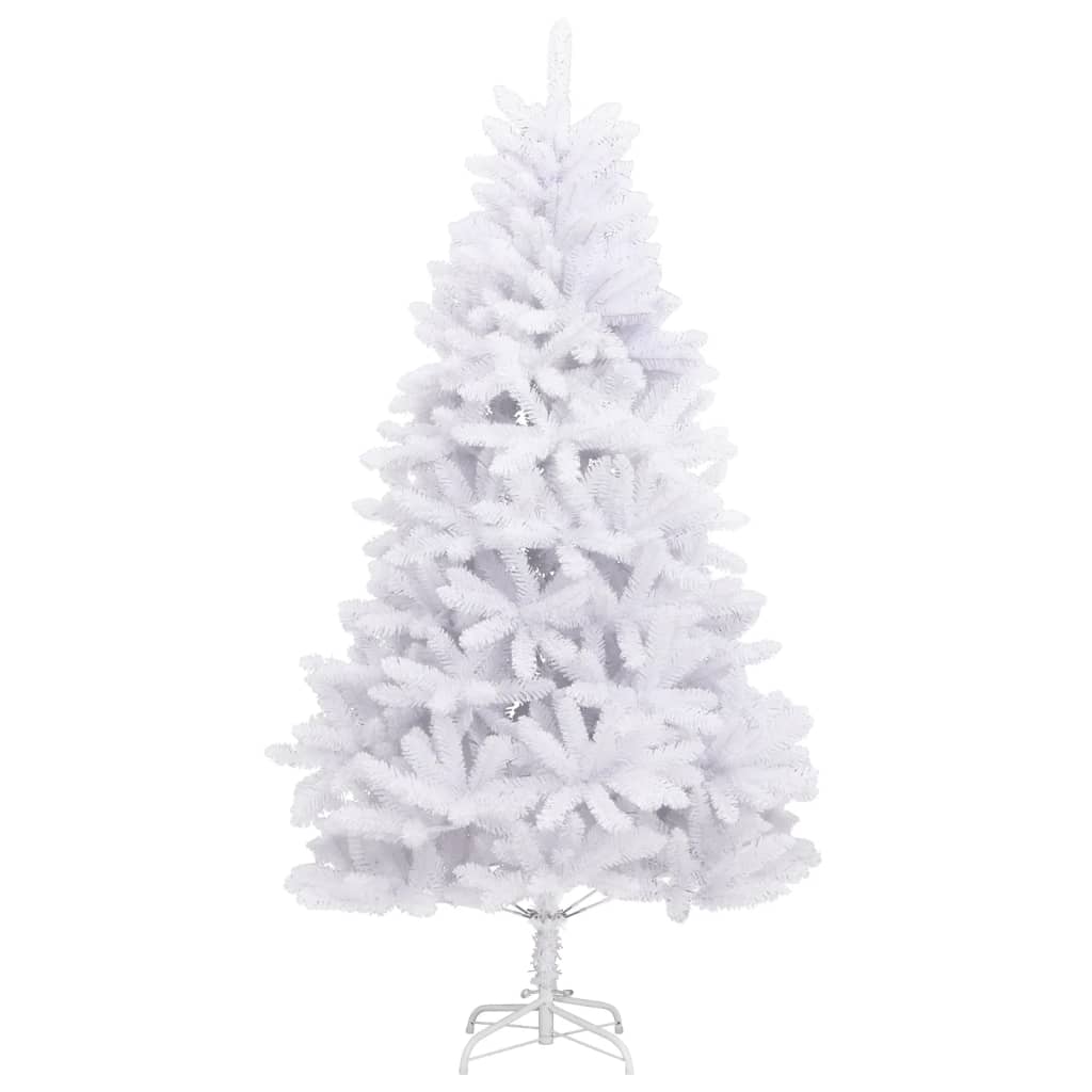 Albero di Natale Artificiale Incernierato con Base Bianco 210cm | homemem39