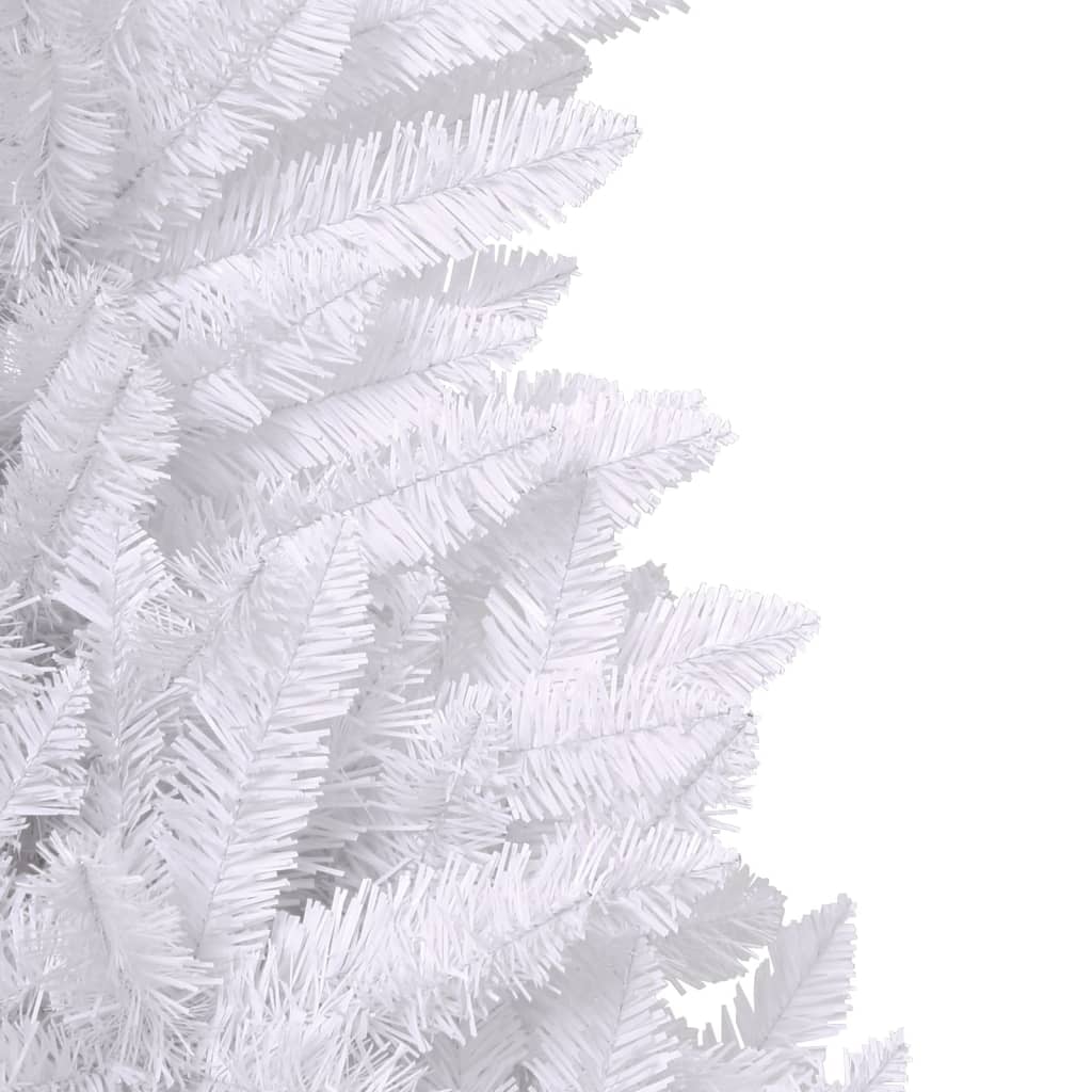 Albero di Natale Artificiale Incernierato con Base Bianco 210cm | homemem39