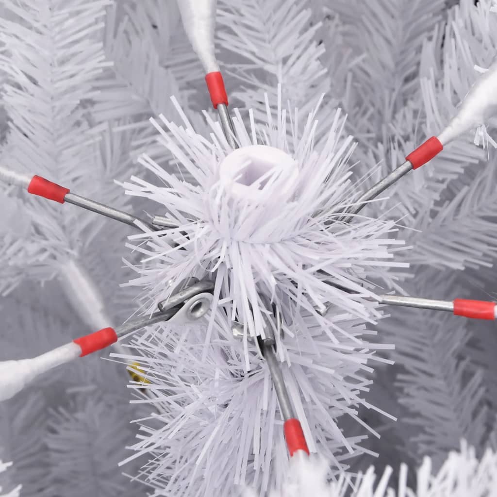Albero di Natale Artificiale Incernierato con Base Bianco 210cm | homemem39
