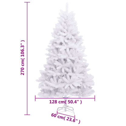 Albero di Natale Artificiale Incernierato con Base Bianco 270cm | homemem39