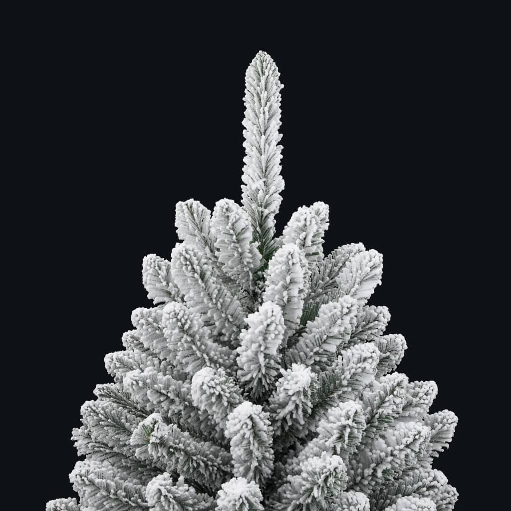 Albero Natale Artificiale Incernierato con Neve Fioccata 150 cm