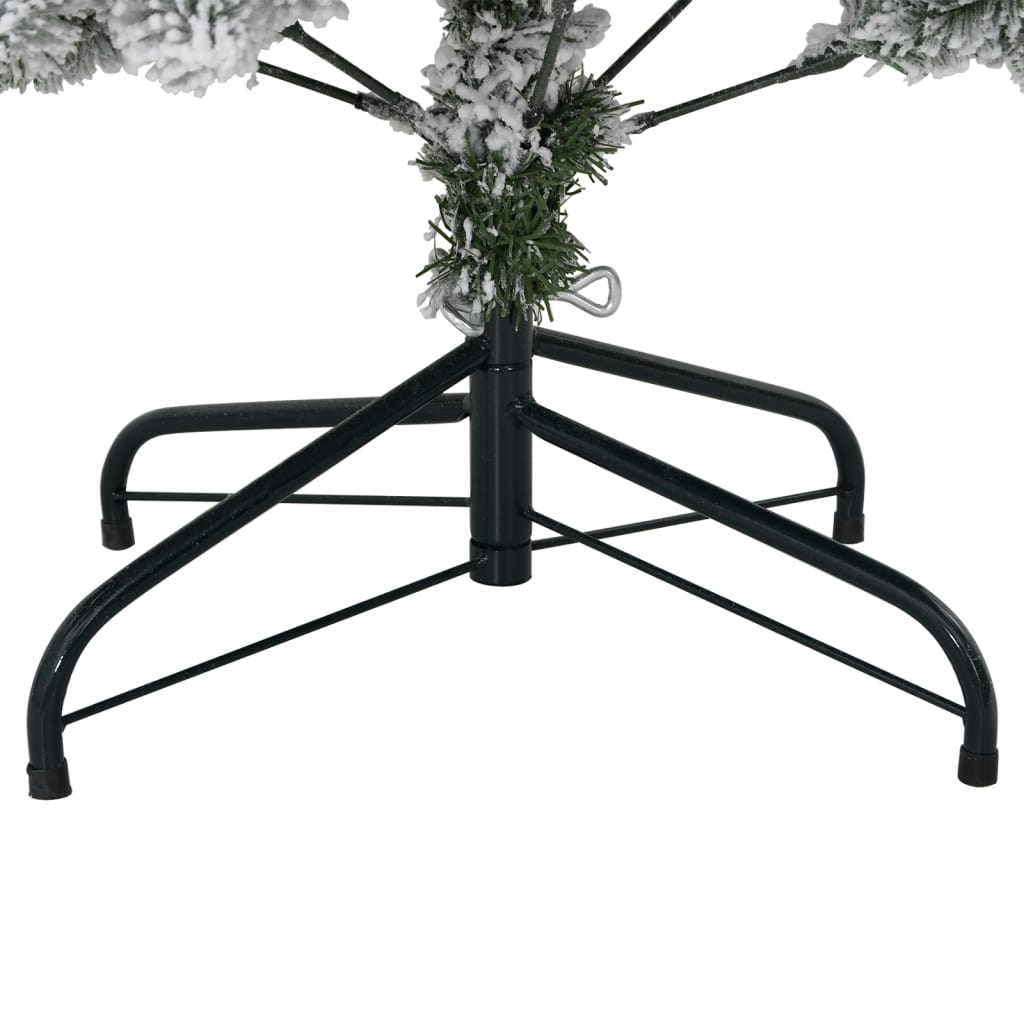 Albero Natale Artificiale Incernierato con Neve Fioccata 150 cm