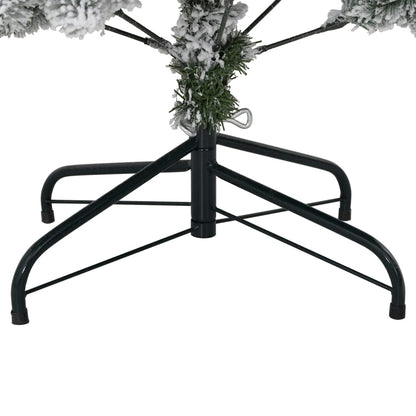 Albero Natale Artificiale Incernierato con Neve Fioccata 150 cm