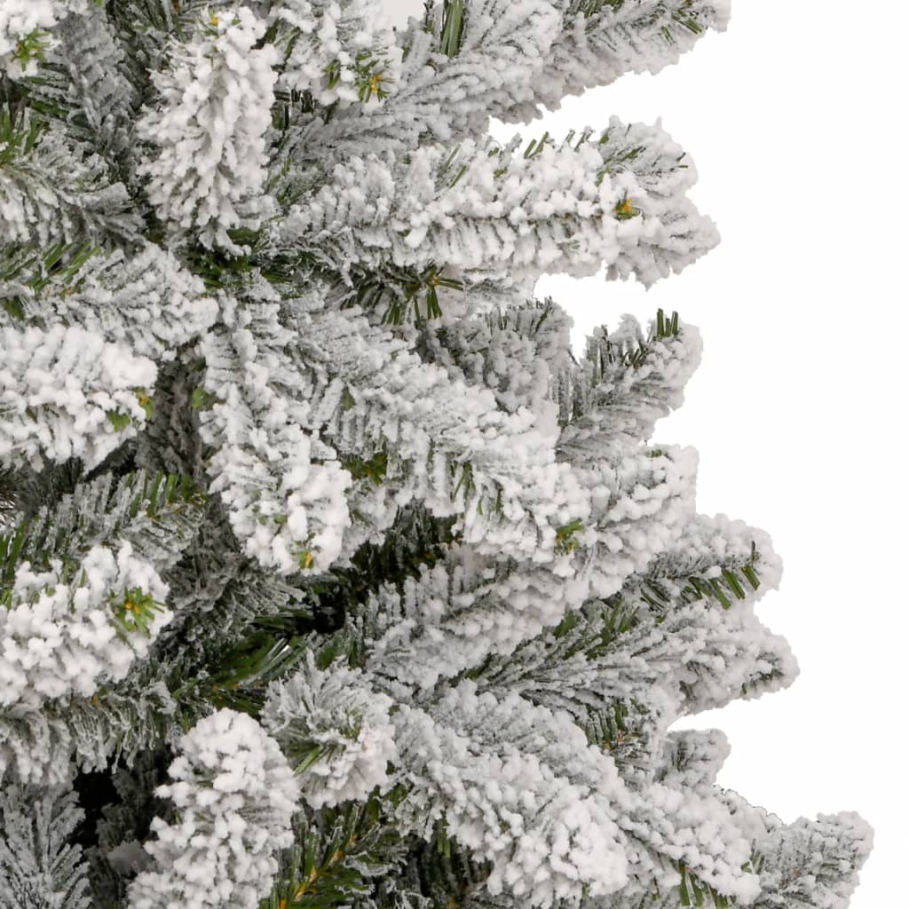 Albero Natale Artificiale Incernierato con Neve Fioccata 180 cm