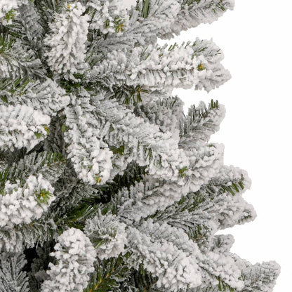 Albero Natale Artificiale Incernierato con Neve Fioccata 180 cm