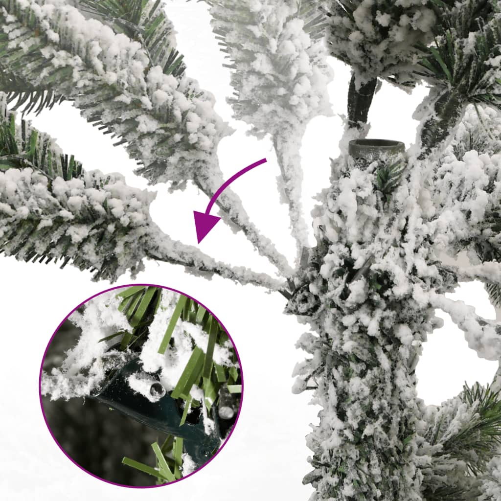Albero Natale Artificiale Incernierato con Neve Fioccata 300 cm | homemem39