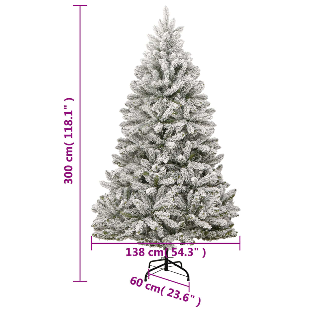 Albero Natale Artificiale Incernierato con Neve Fioccata 300 cm | homemem39