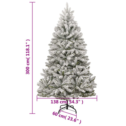 Albero Natale Artificiale Incernierato con Neve Fioccata 300 cm | homemem39