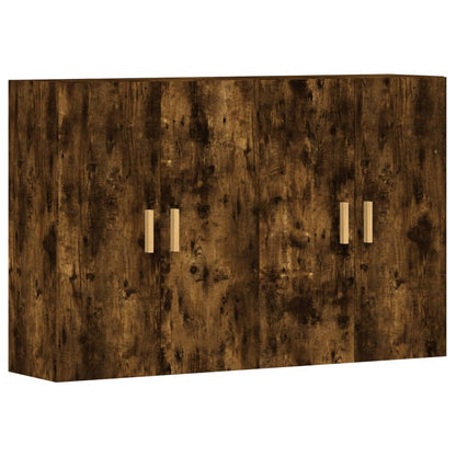 Armadietti a Parete 2 pz Rovere Fumo in Legno Multistrato - homemem39