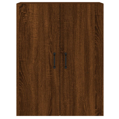 Armadietti a Parete 2 pz Rovere Marrone in Legno Multistrato