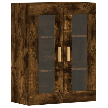 Armadietti a Parete 2 pz Rovere Fumo in Legno Multistrato - homemem39