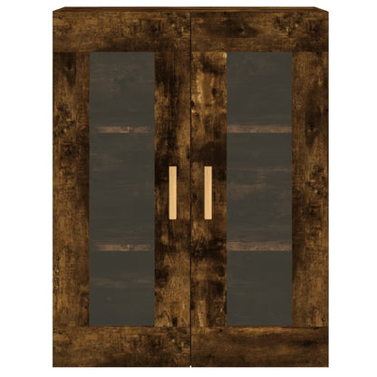 Armadietti a Parete 2 pz Rovere Fumo in Legno Multistrato