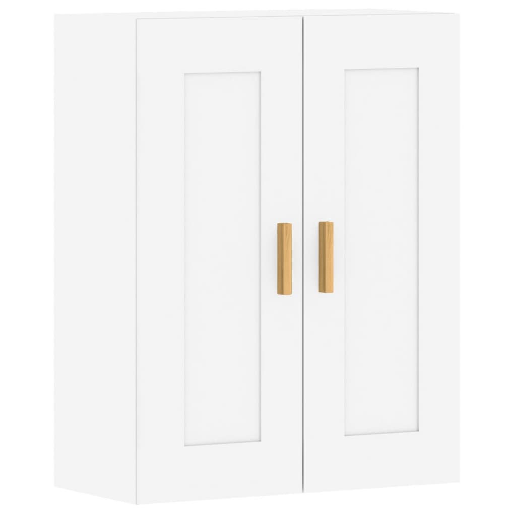 Armadietti a Parete 2 pz Bianchi in Legno Multistrato | homemem39