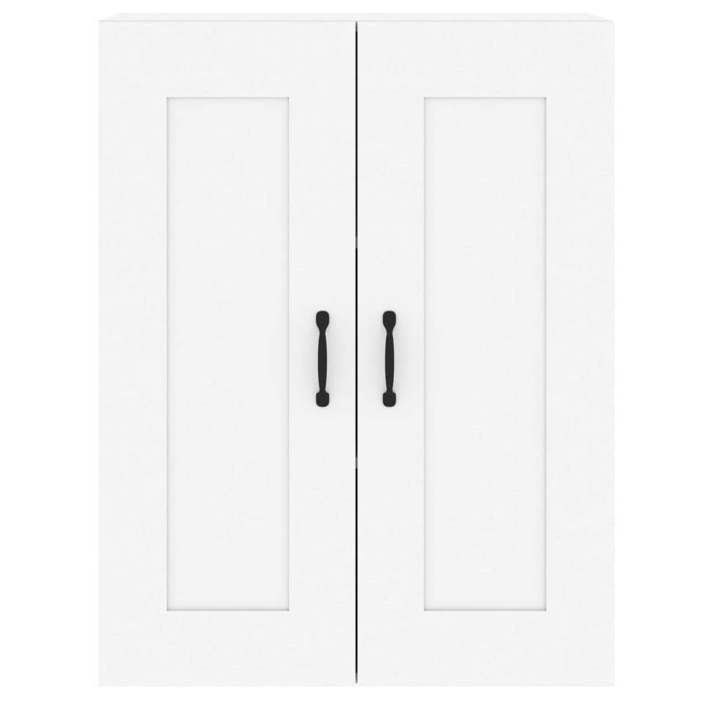 Armadietti a Parete 2 pz Bianchi in Legno Multistrato