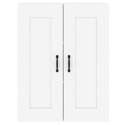 Armadietti a Parete 2 pz Bianchi in Legno Multistrato