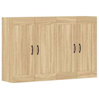 Armadietti a Parete 2 pz Rovere Sonoma in Legno Multistrato